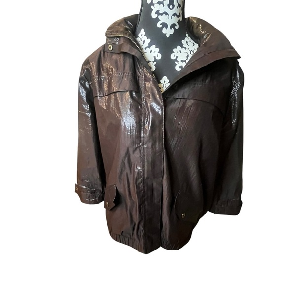 Chico's Dark Brown Jacket with Hood size 2 - Picture 4 of 6